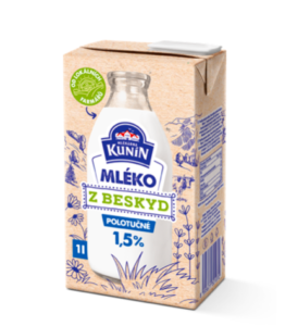 Mléko z Beskyd polotučné